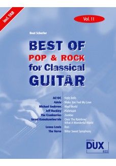 Best of  Pop & Rock for Classical Guitar Vol. 11